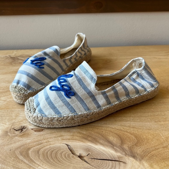 SOLUDOS A LA PLAGE TO THE BEACH NAUTICAL STRIPED ESPADRILLE COASTAL GRANDMA - Picture 3 of 11